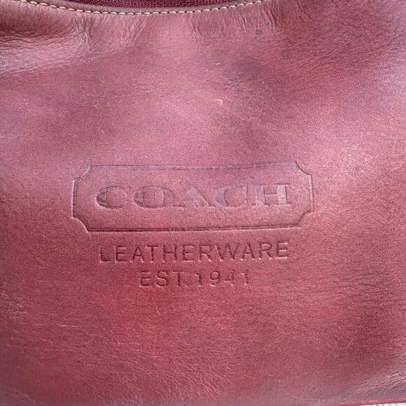 VTG Y2K Coach Leatherware Purse 8E85 Mini Baguette Handbag Red Zip Top - Picture 10 of 17